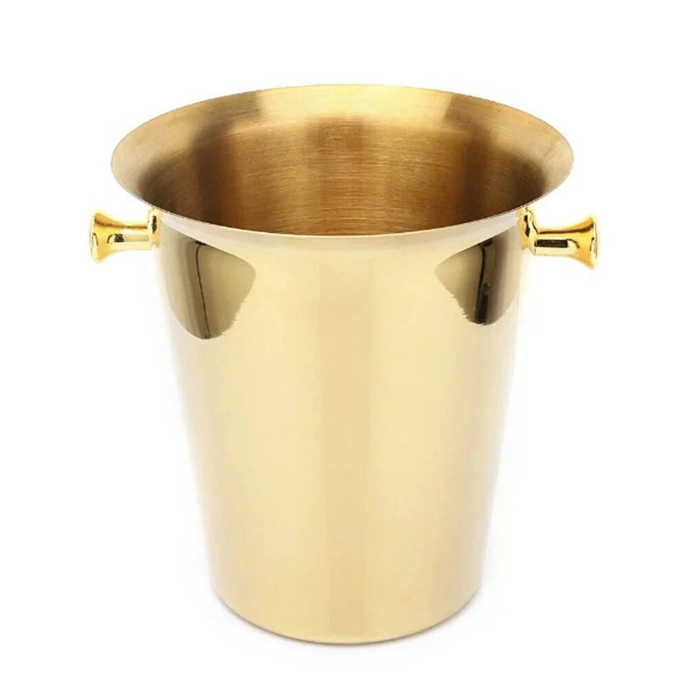 Champagne Bucket Ice Bucket Vasque Holder Titanium Gold Ice Bucket for Party Bar Hotel Home