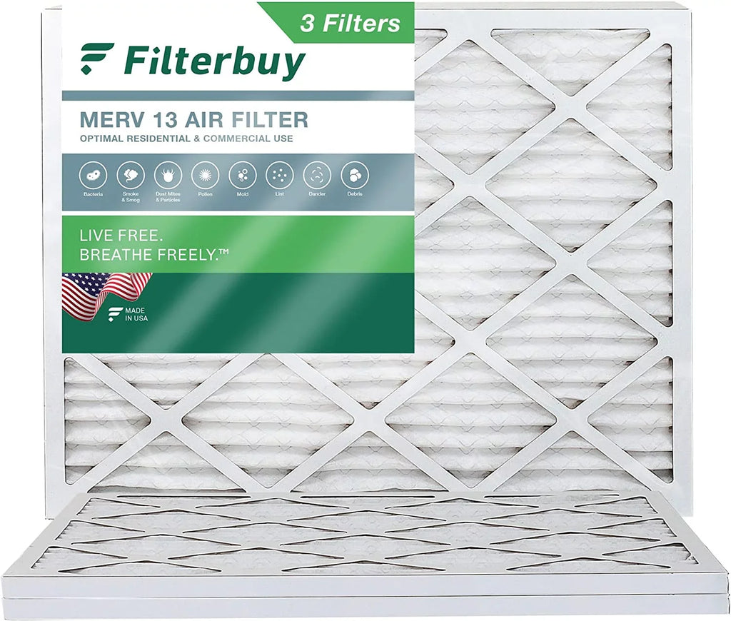 Filterbuy 24x30x1  13 Pleated   Furnace Air Filters (3-Pack)