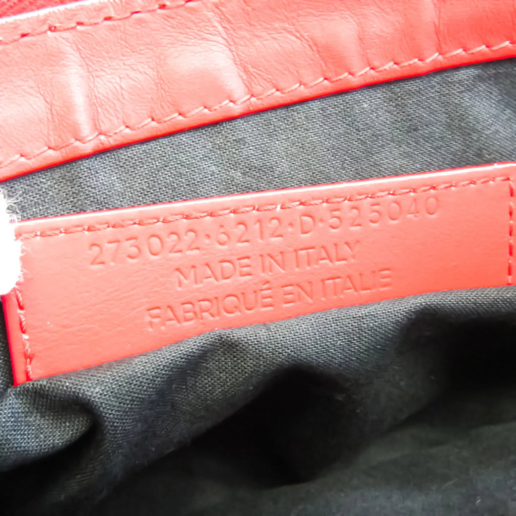 Pre-Owned Balenciaga 273022 Women's Leather Clutch Bag Red Color (Good)