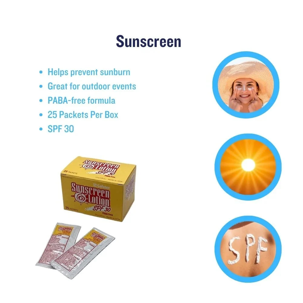 100 Packets Sunscreen Lotion  30 - -free formula 3.5 mg - Safetec (-84250)