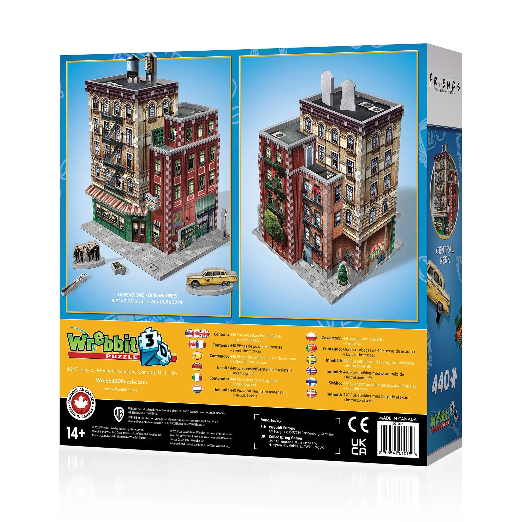 Wrebbit 3D - Friends  Series Central Perk Coffee Shop 440-Piece 3D Jigsaw Puzzle