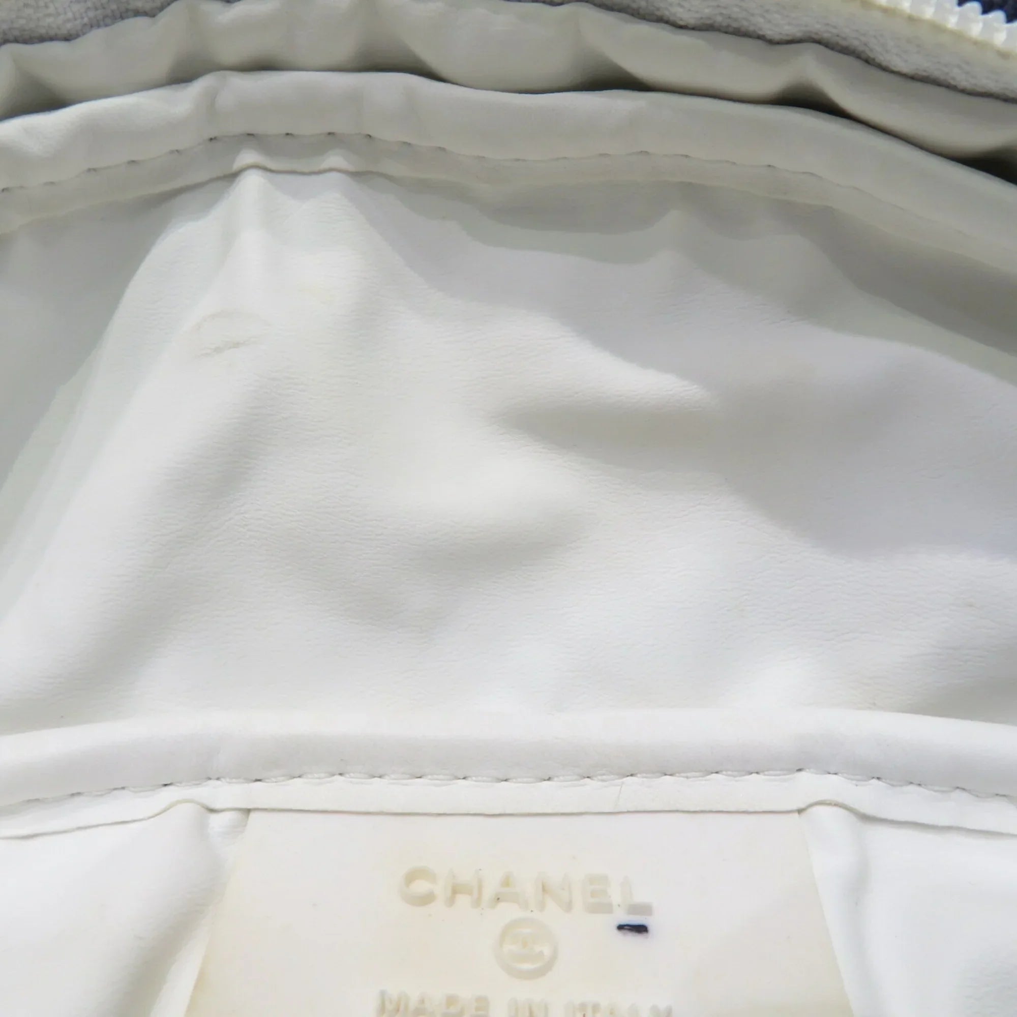 Pre-Owned  Sportsline Waist Bag Body Navy/White Canvas Women's Men's (Good)