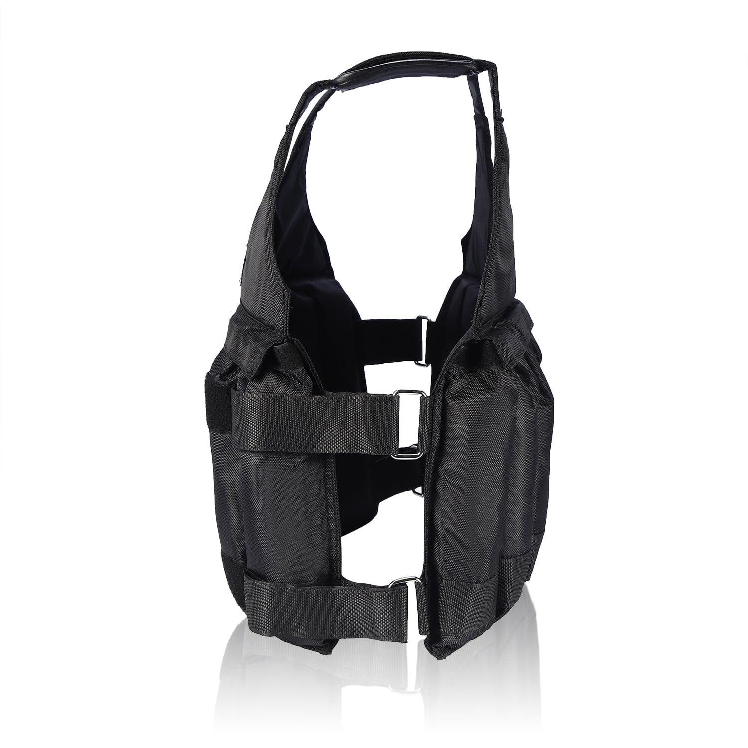 Adjustable Weighted Vest with 12pcs Pouches 50KG/110lbs Vest Workout Weight Jacket Exercise Boxing Training Fitness