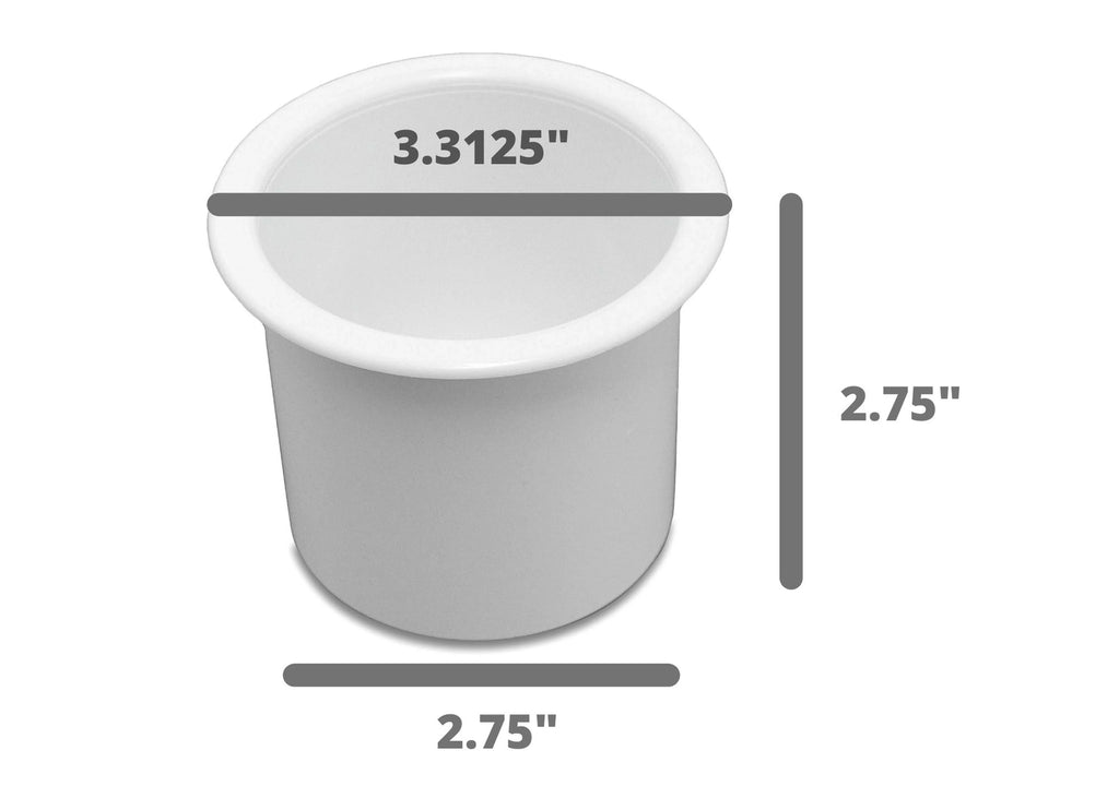 Red Hound Auto 50 Cup Holder Plastic Pocket Recessed Insert Universal for Boat  Car Truck Sofa Game Table Marine Pontoon Motorhome Bulk Camper White