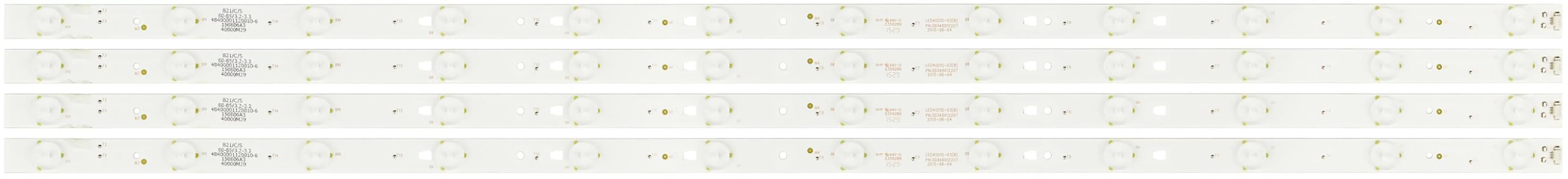 Back Light 30340012207 LED40D12-03(B) (4) Strips for Haier 40E3500 40E3500C