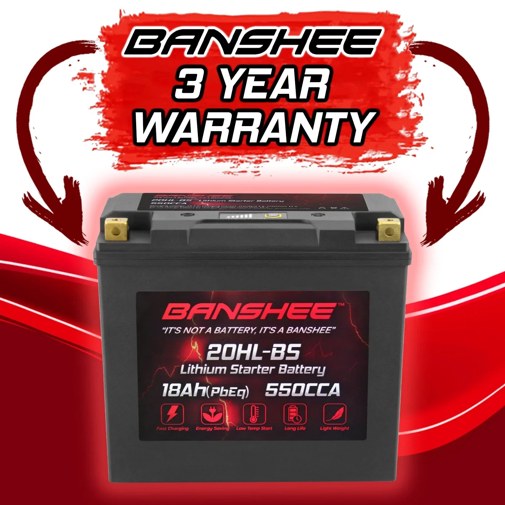 Banshee 20L- LiFePO4 Motorsports Battery Compatible with Sea-Doo  Limited 155 2016 to 2018