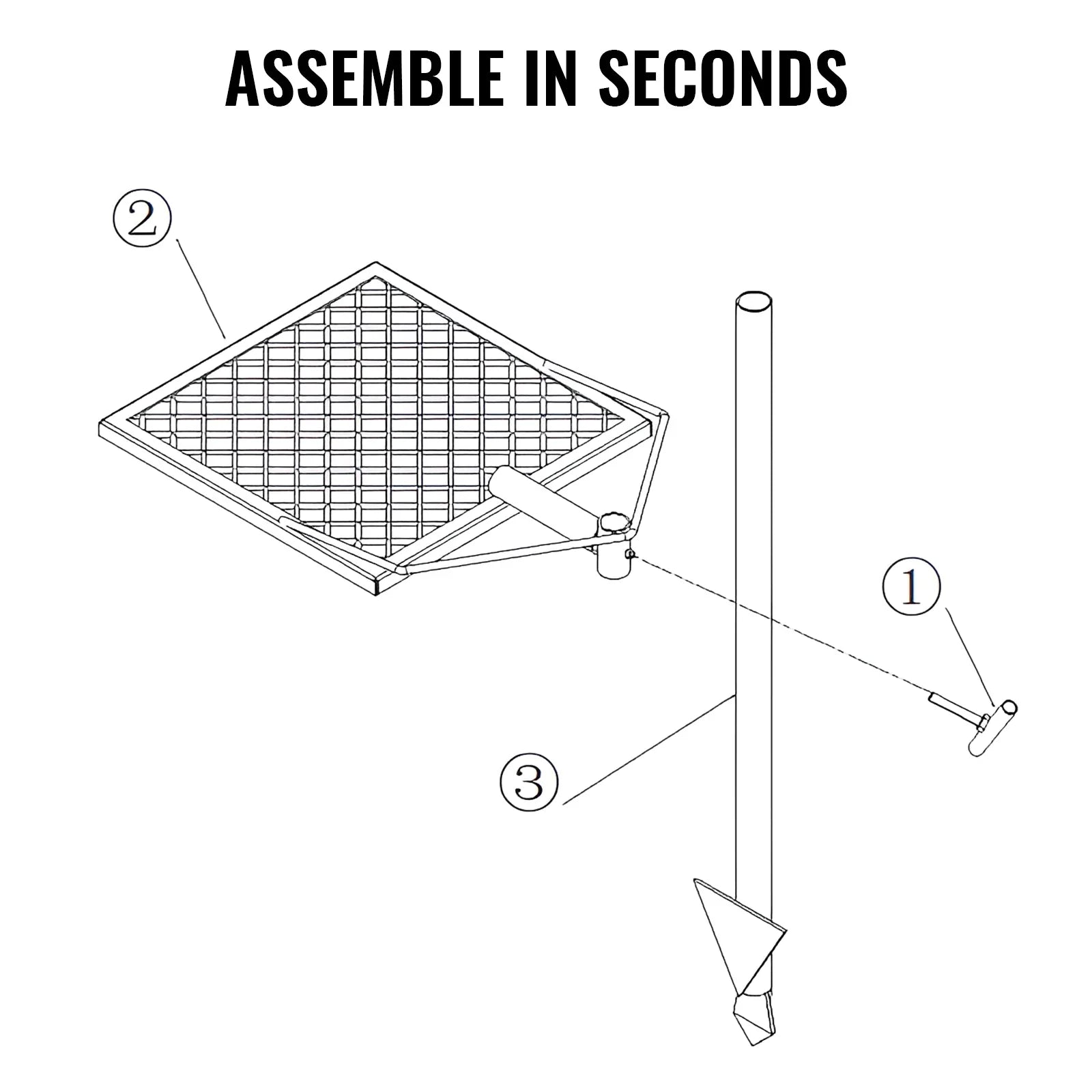 Swivel Campfire Grill 16" x 16" Heavy Duty Steel Open Fire Cooking Grate Adjustable