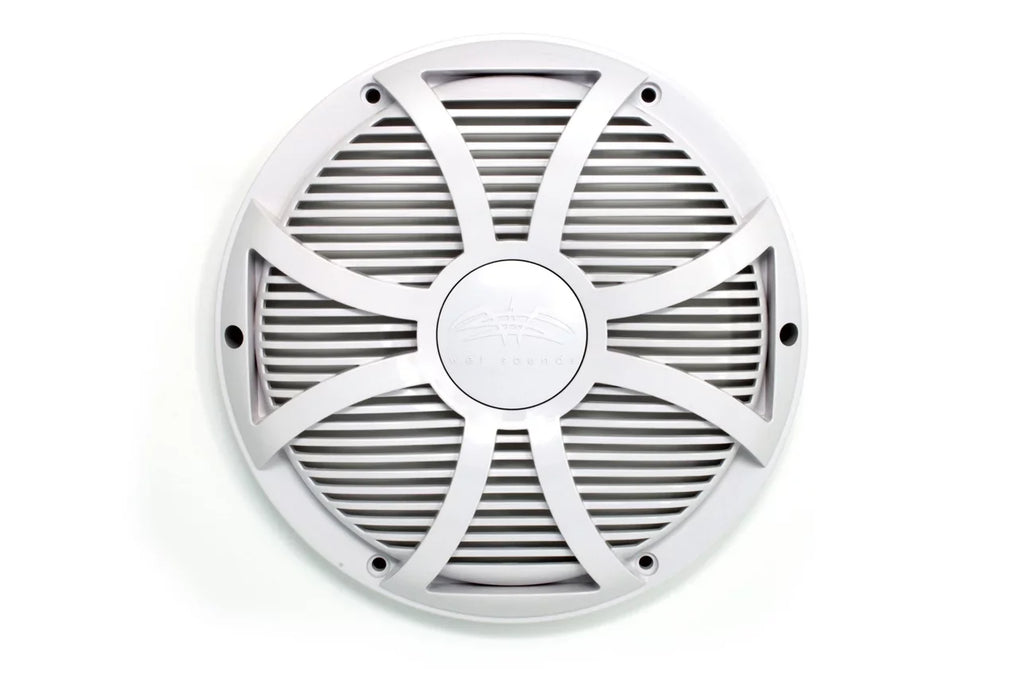 Wet Sounds Revo 12" Subwoofer & Grill - White Subwoofer & White Closed Face  Grill - 4 Ohm