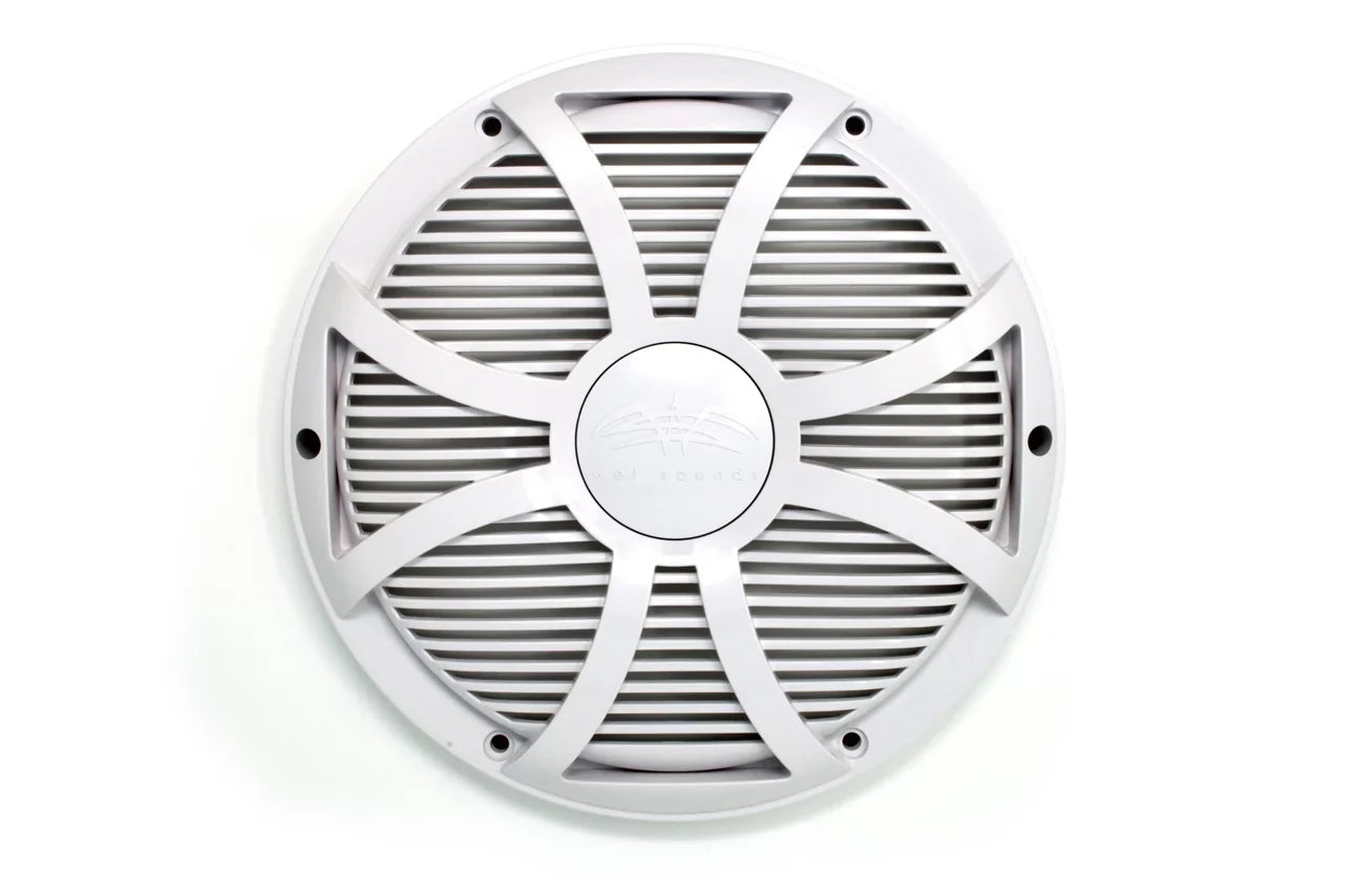 Wet Sounds Revo 12" Subwoofer & Grill - White Subwoofer & White Closed Face  Grill - 4 Ohm