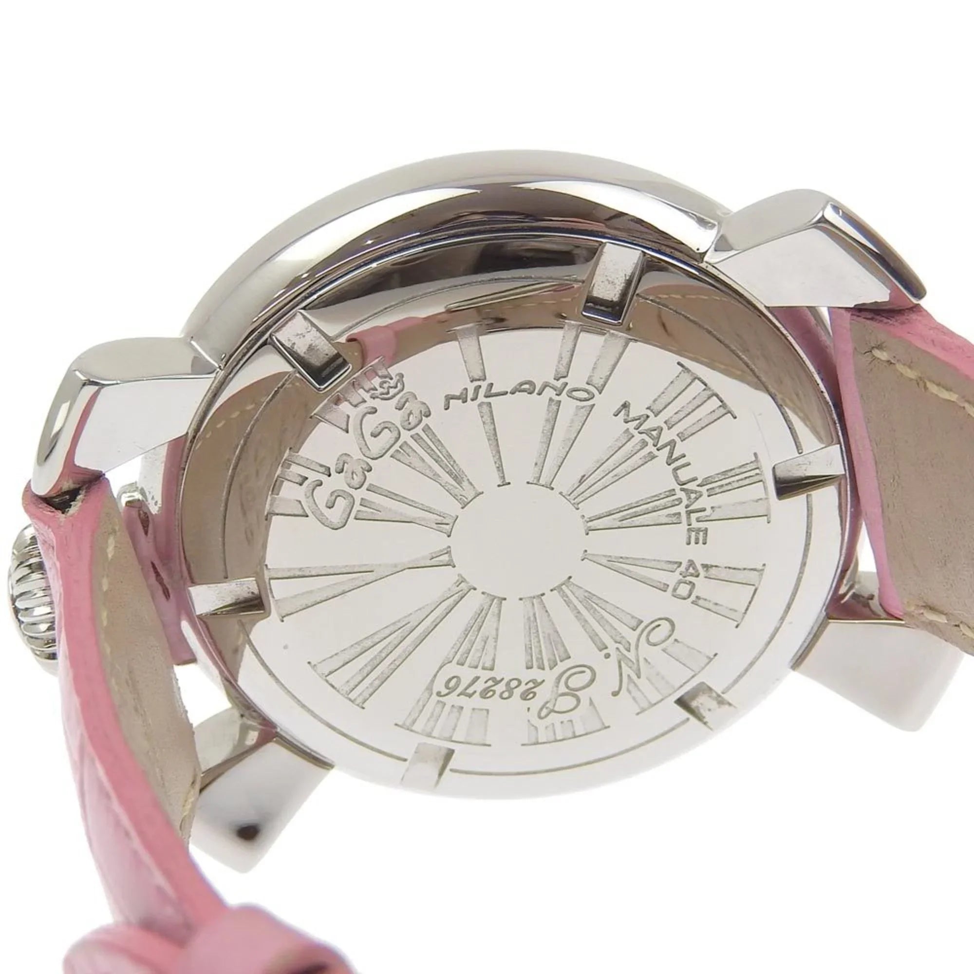 Pre-Owned Gaga Milano Manuale Watch 5020 Stainless Steel Quartz Analog Display White Dial Men's I220823012 (Good)
