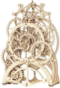 Robotime 3D Wooden Mechanical Pendulum Clock Puzzle,Mechanical Gears Toy Building Set Birthday Gifts for Kids Adults to Build