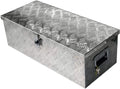 30 Trailer Tongue Tool Box Diamond Tread Aluminum Heavy Duty Truck Pick Up Underbody Flatbed  Storage Organizer Handling Tools Weather Resistant w/Lock Sliver