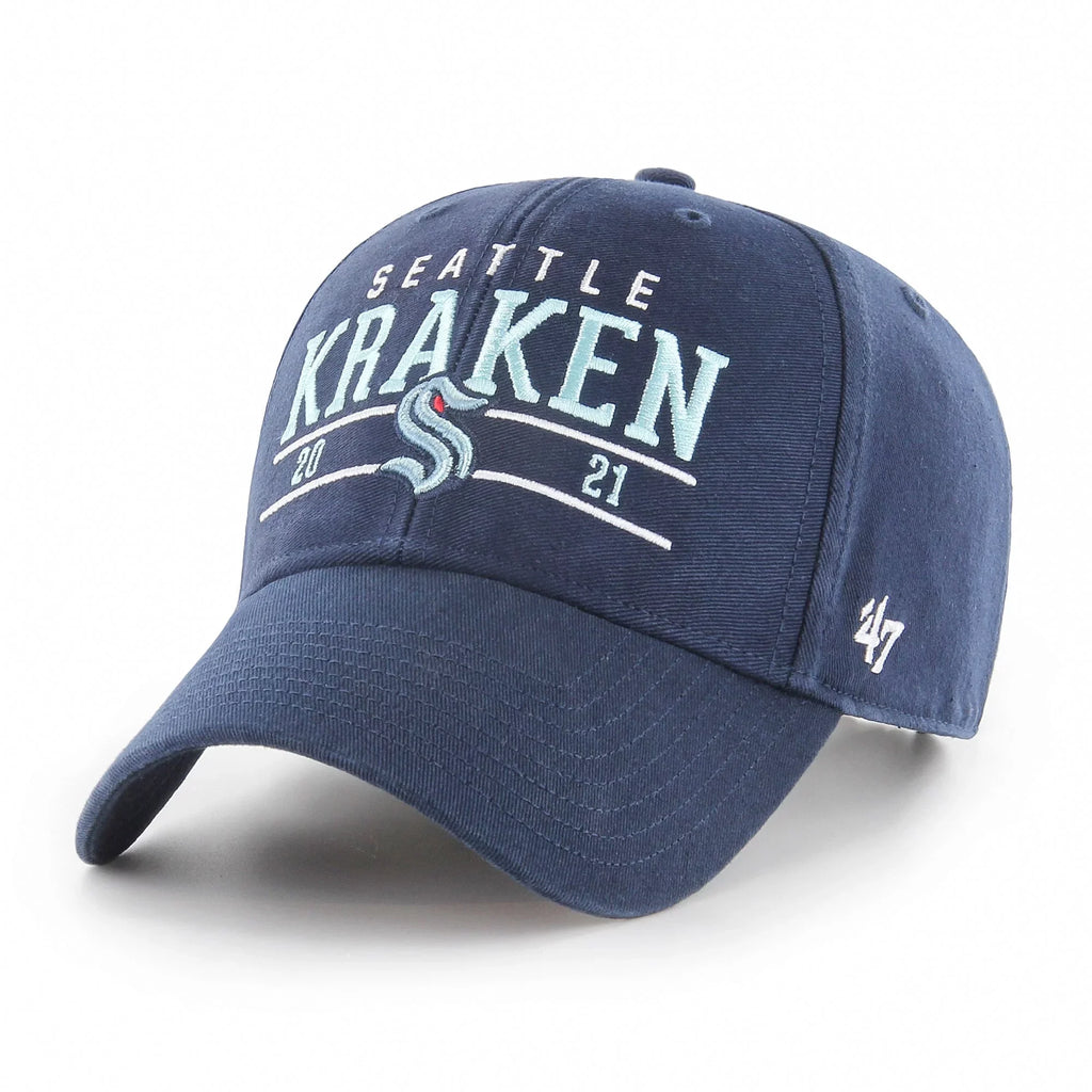 Men's '47 Deep Sea Blue  Seattle Kraken Centerline  Adjustable Hat -