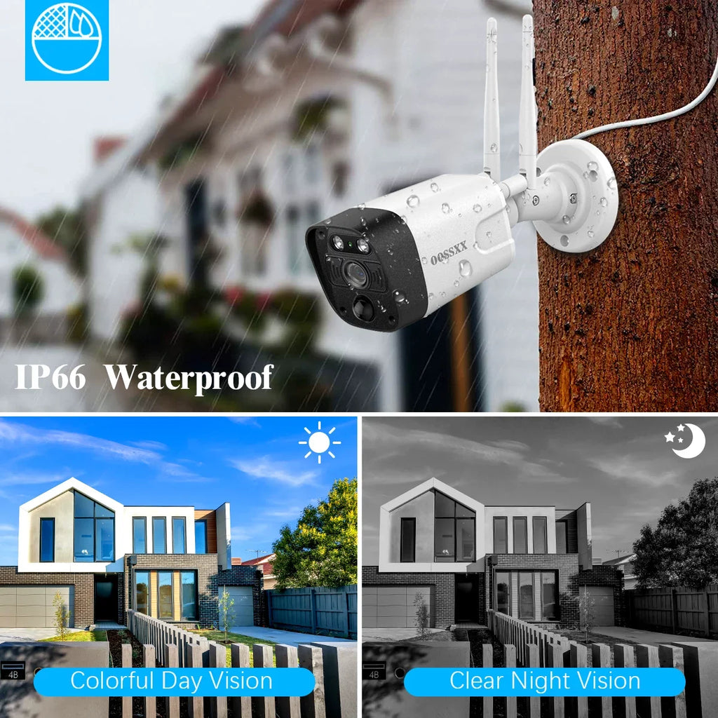 5MP security cameras wireless wifi,2PcsOutdoor camera  Detection, Security Cameras Wireless Wifi 2-Way Audio Dual Antennas