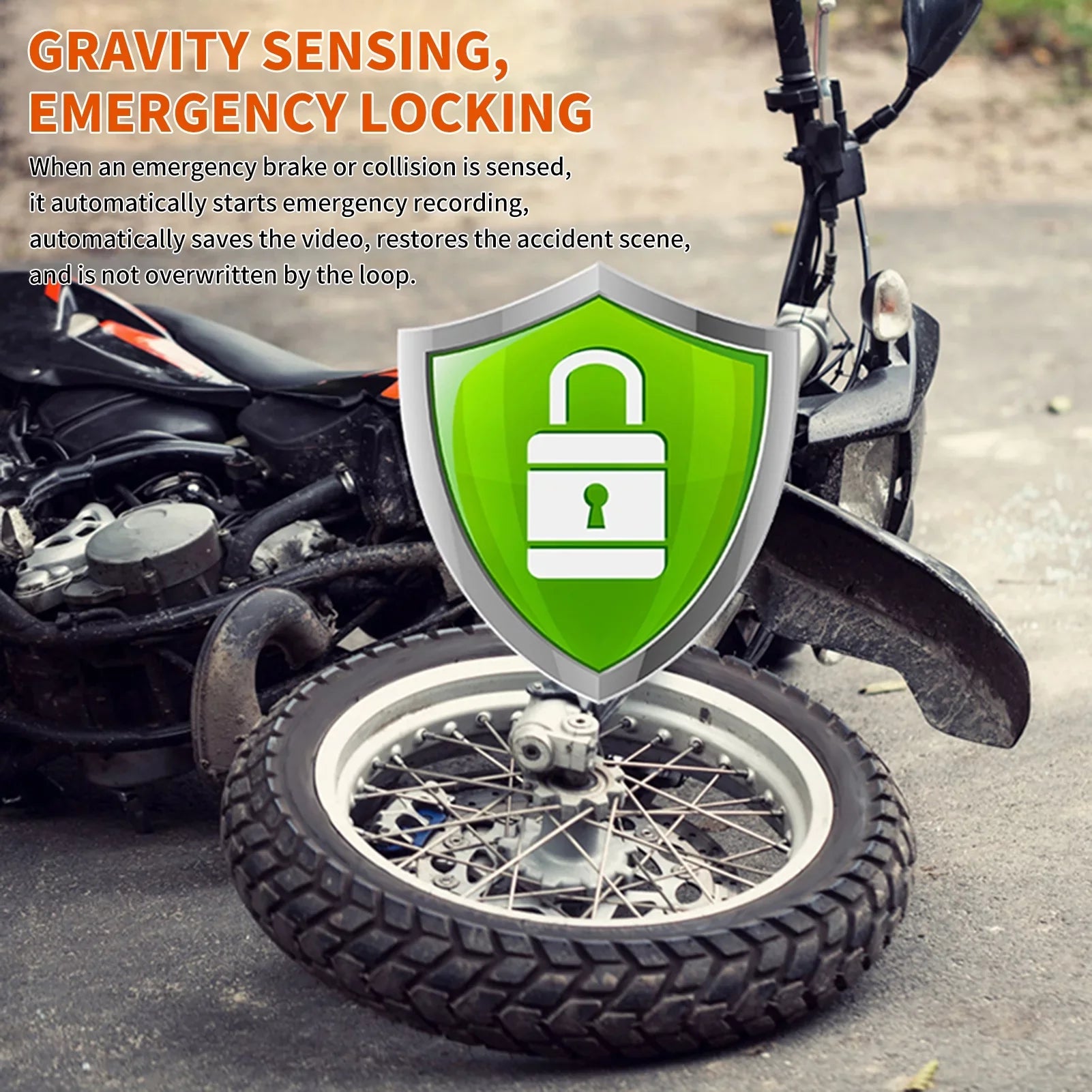 Anself Dash Camera, WiFi Dual 1080p Motorbike Camera, 120° Wide Angle, Timed Recording After Flameout Document Your Motorcycle Journeys