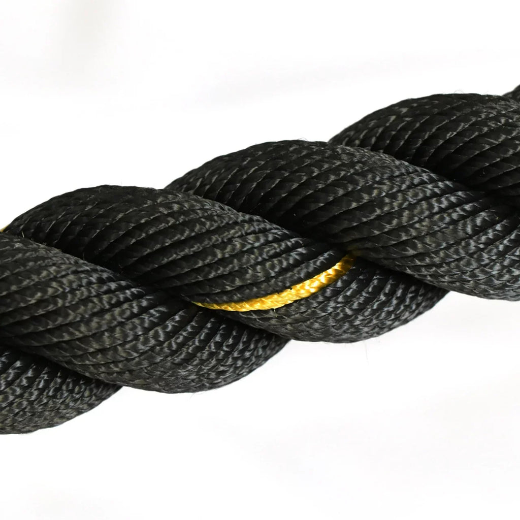 Battle Rope Poly Dacron 1.5 in Diameter 30 ft Length, Training Rope with Protective Sleeve and Wall Mount