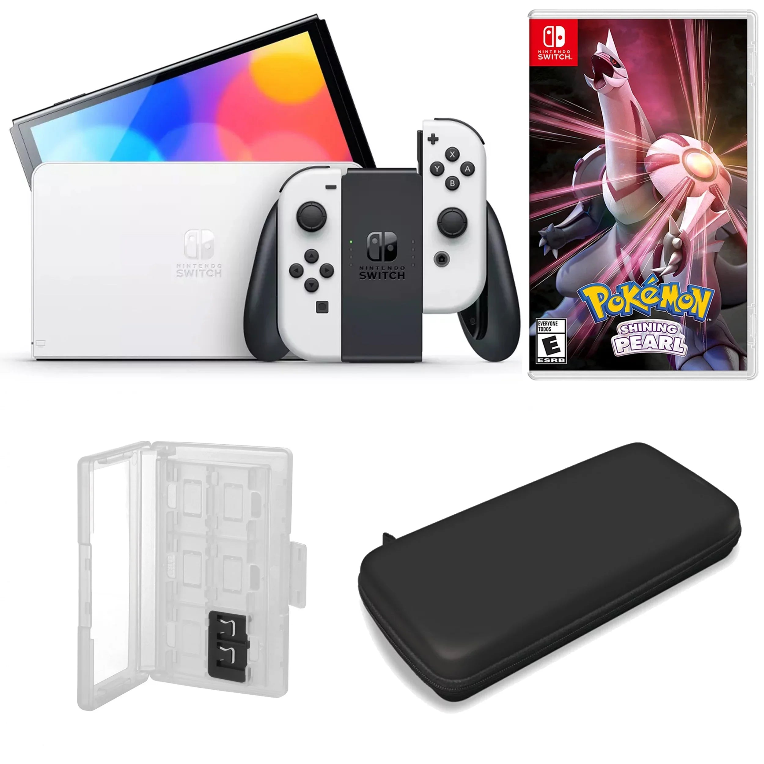 Nintendo Switch  in White with Pokemon Pearl and Accessories