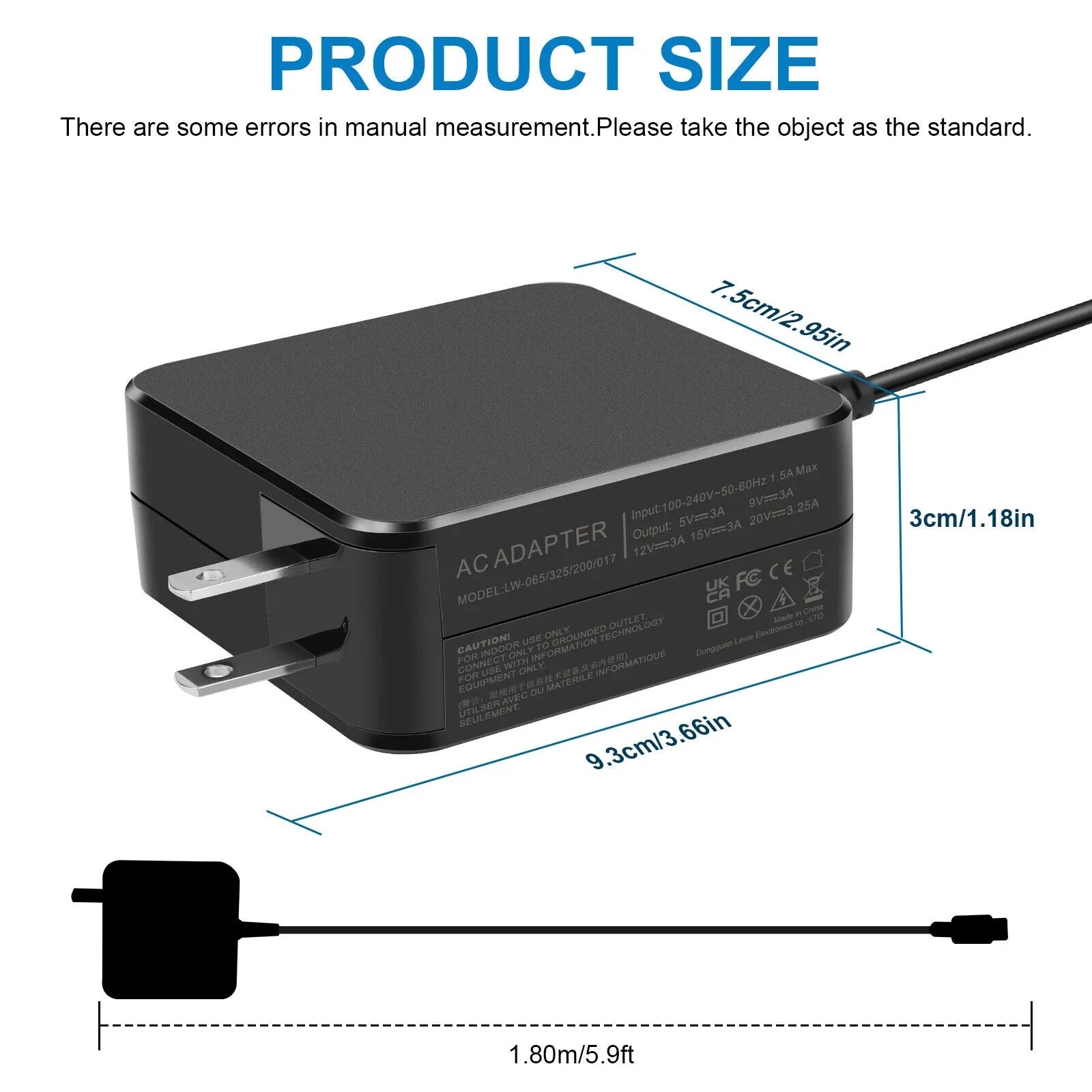 65W  C  Adapter Charger for  L30757-002 L32392-001 L30757-004 L32392-001