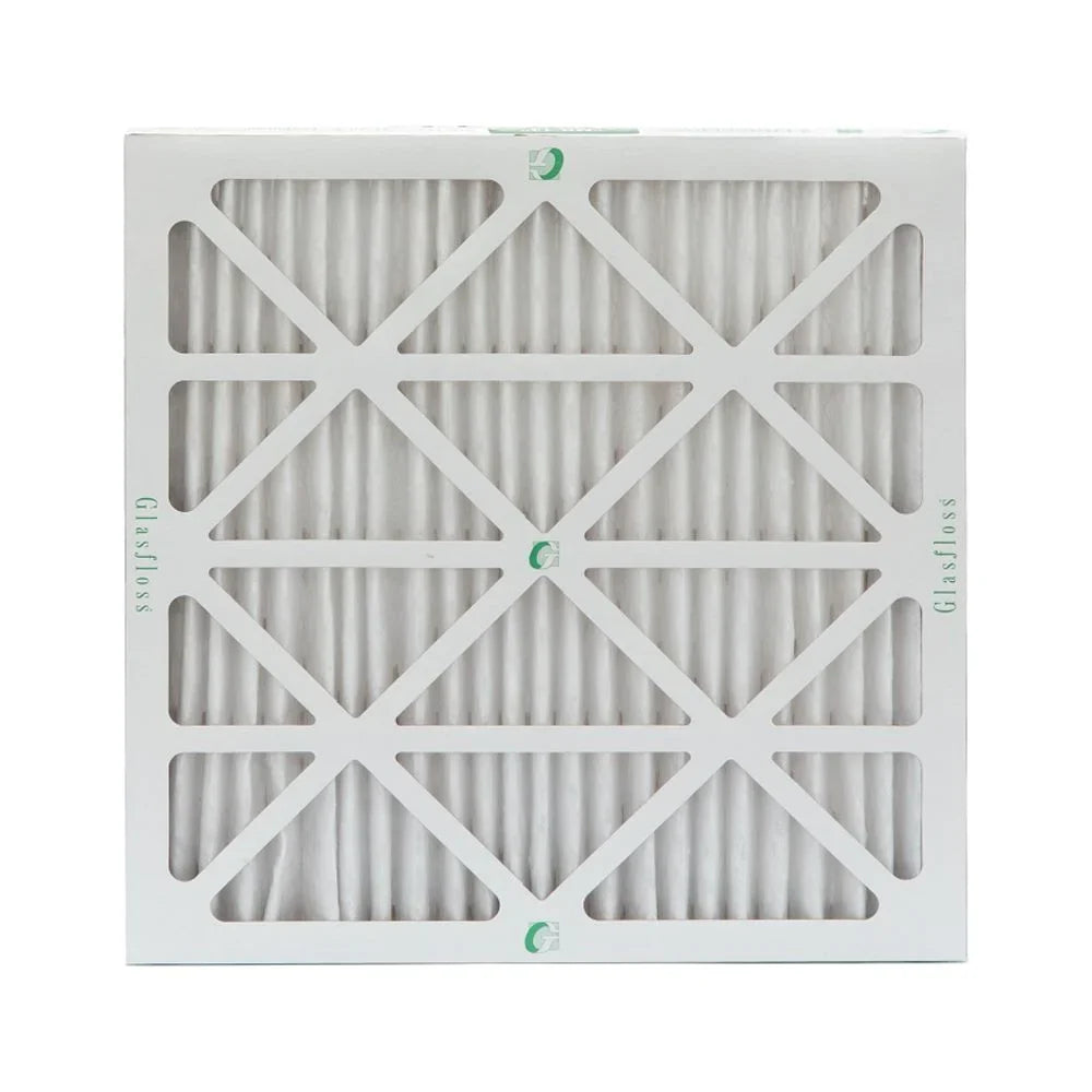 24x24x2  10 Pleated  Furnace Air Filters by Glasfloss Industries. ( 8 Pack ) Exact Size: 23-3/8 x 23-3/8 x 1-3/4