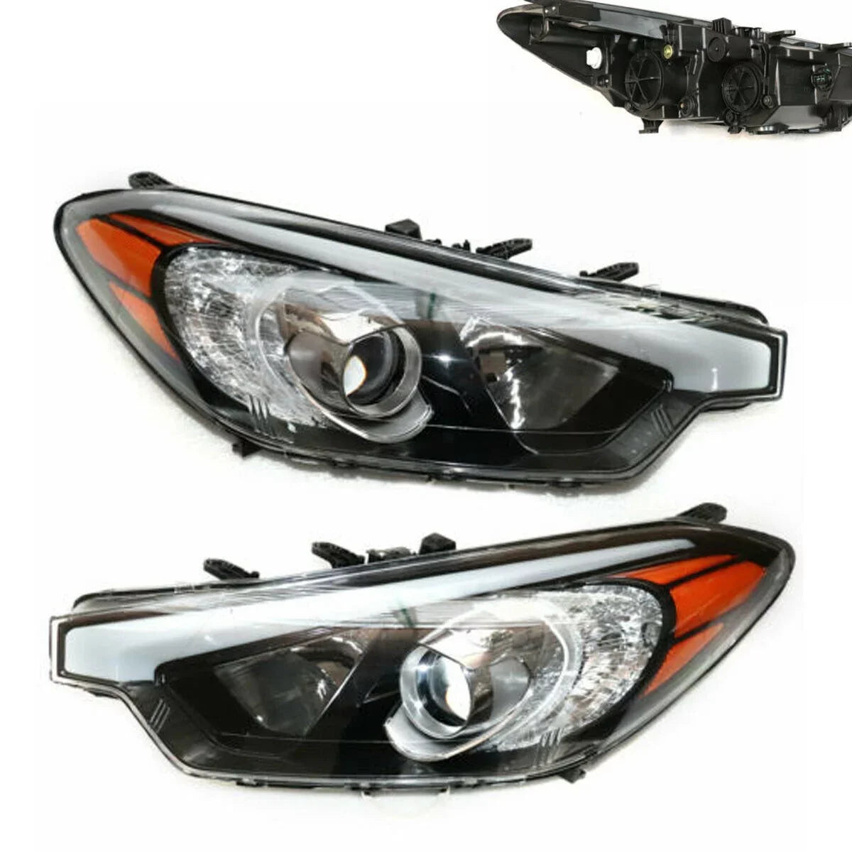 Headlamps Halogen Headlights For  Forte Forte 2014 2015 2016 1 Pair Halogen Headlight Set Right+Left Headlamps for Kia Forte Forte5 2014-2016 Left + Right  Forte Forte5 Halogen Headlights