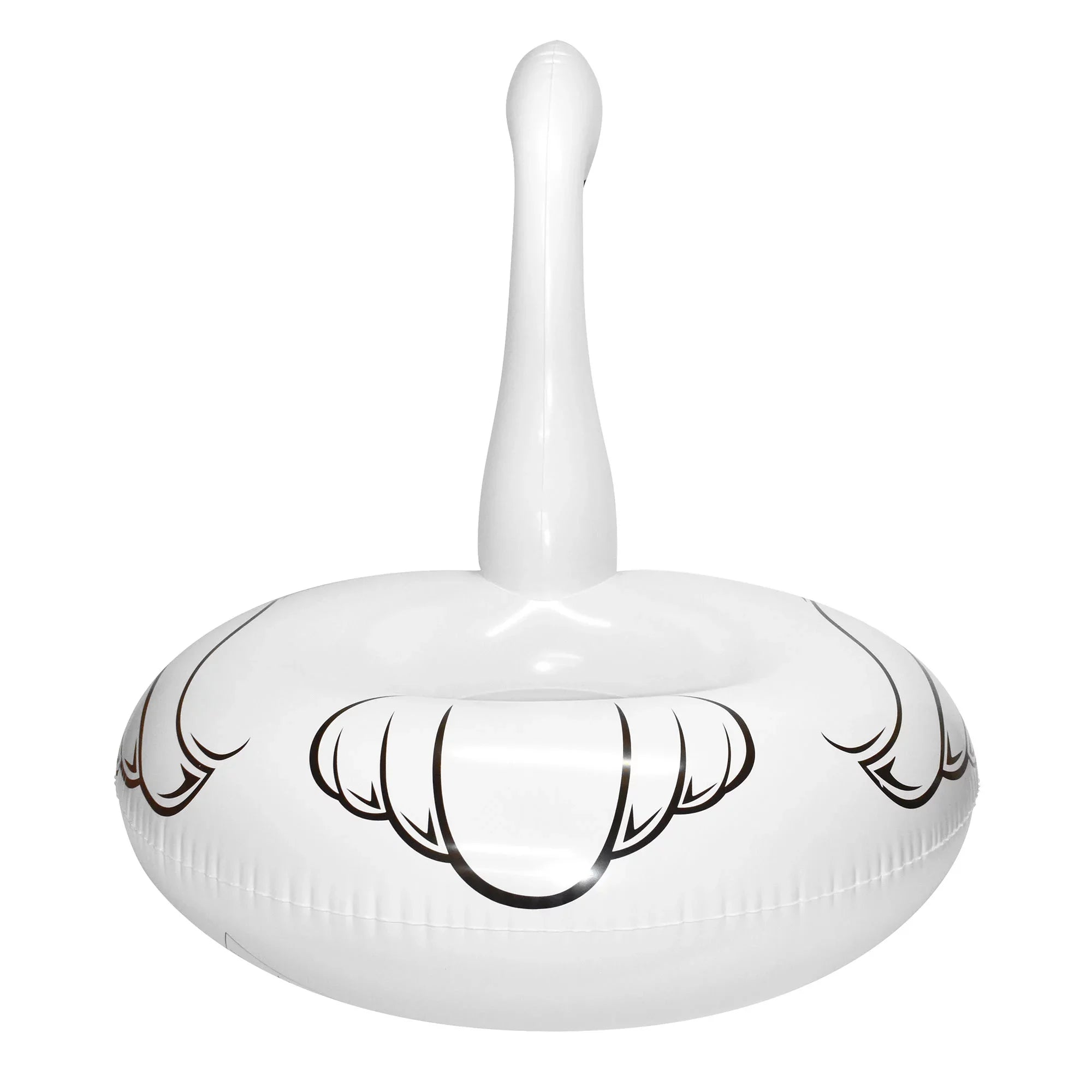 CocoNut Float: Majestic White Swan Pool Ring - 48"x43" Inflatable, Jumbo Round Water Raft, Anti-Leak, Durable, Party