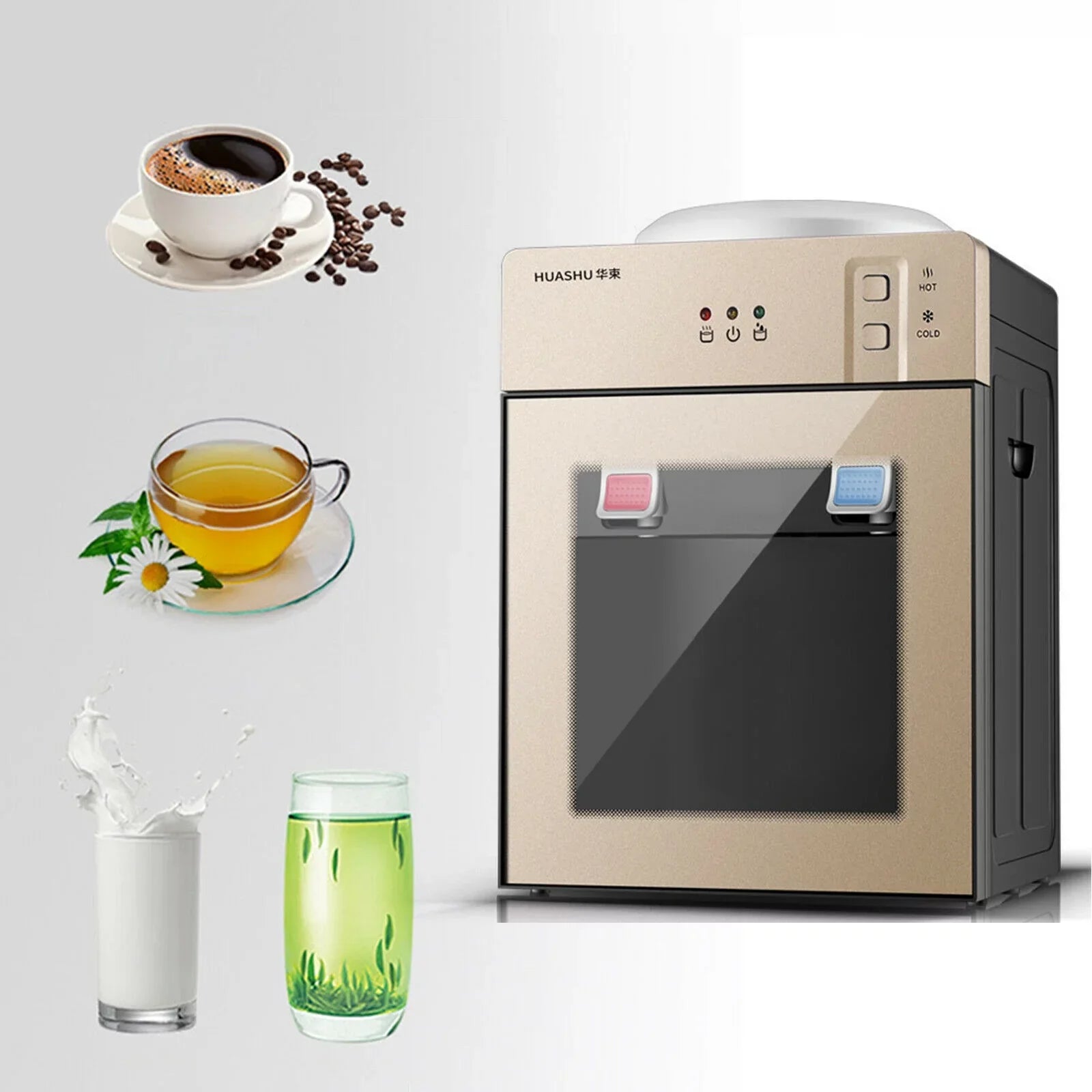 5 Gallon Electric Hot Cold Water Dispenser Top Loading Stainless Steel for Home Office