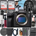 Sony a7S  Mirrorless Camera + Tripod + 2 Pack 128GB Memory Card + Backpack + ZeeTech Accessory Bundle