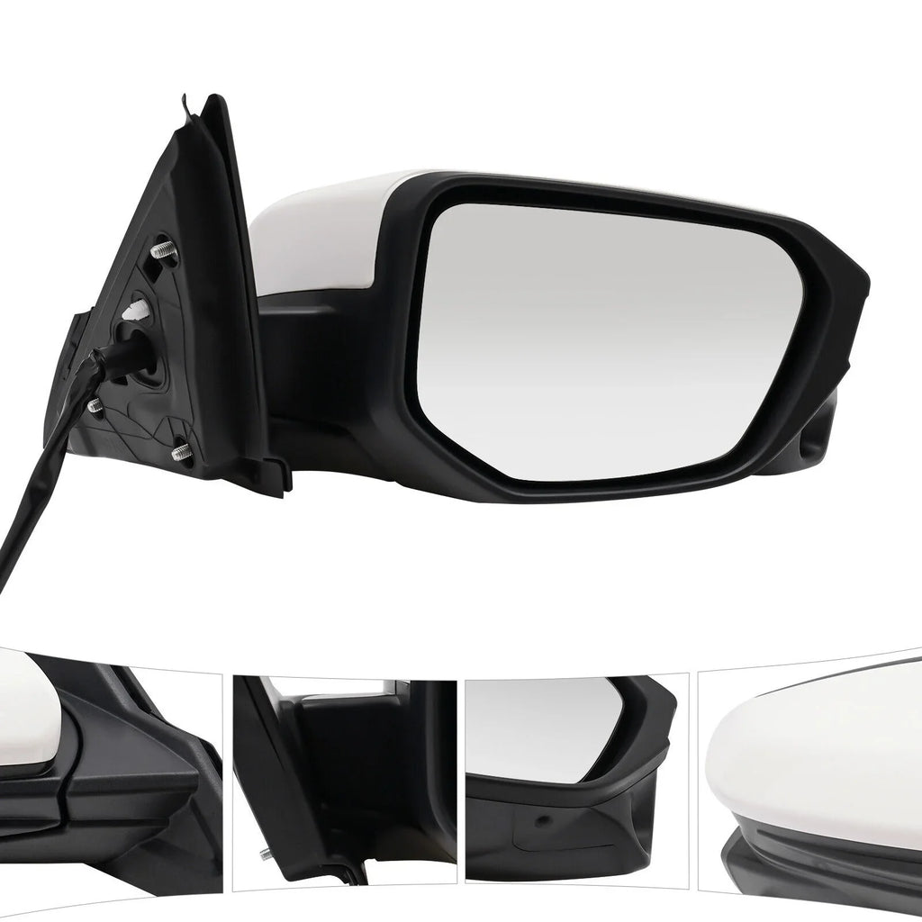 Right Side Mirror Power Heated View Camera Fit 2016-2020 Honda Civic Sedan White