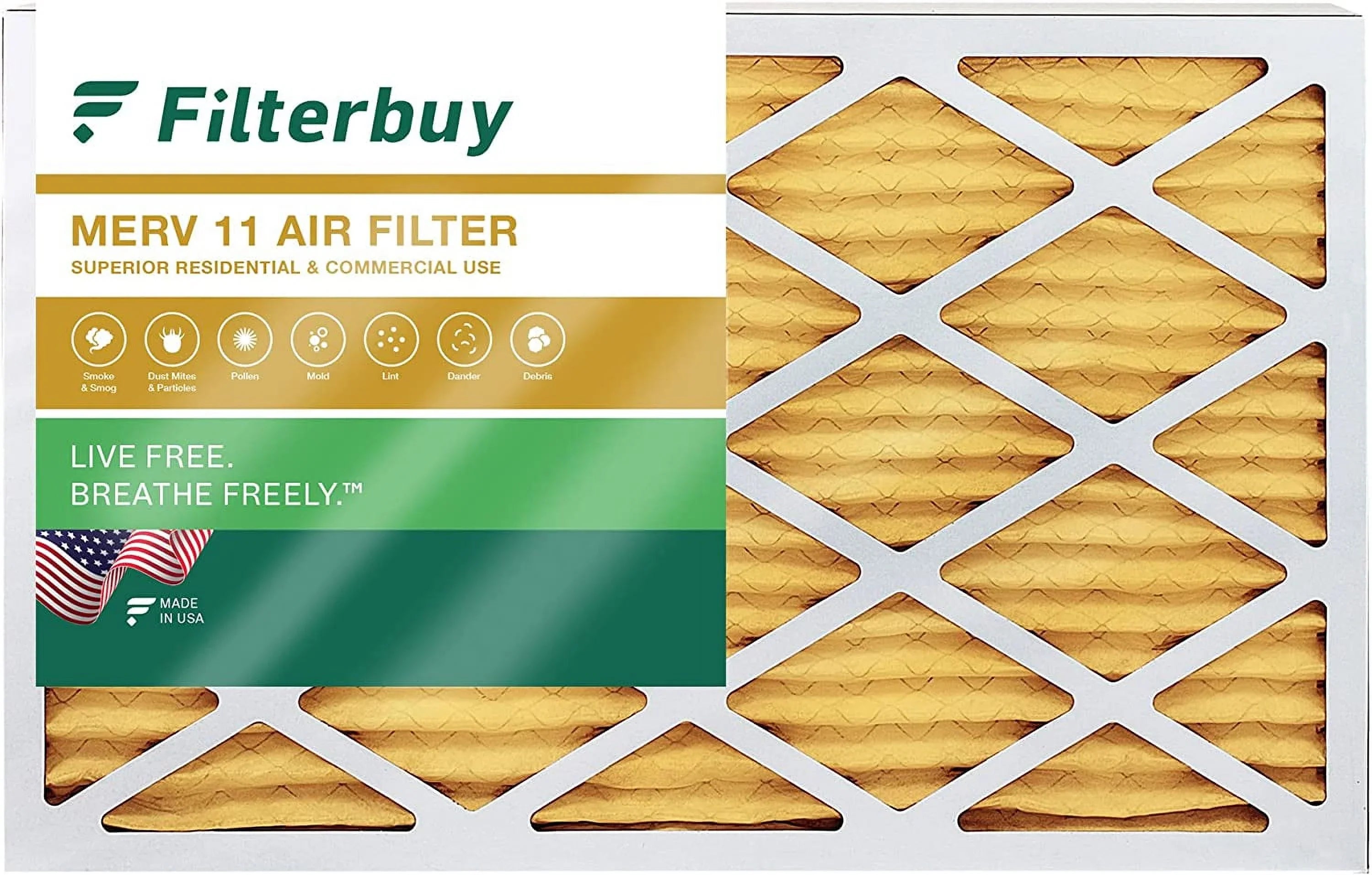 Filterbuy 20x30x1  11 Pleated   Furnace Air Filters (1-Pack)