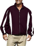 Pro Celebrity Men Phenom 833 Long-Sleeves Jacket (Maroon & White, Medium)