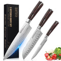 3PCS  Chef Knife, Professional Kitchen Knives,High Carbon Stainless Steel Chefs Knife Set, Ultra Sharp Blade, Ergonomic Handle and Gift Box for Home or Restaurant