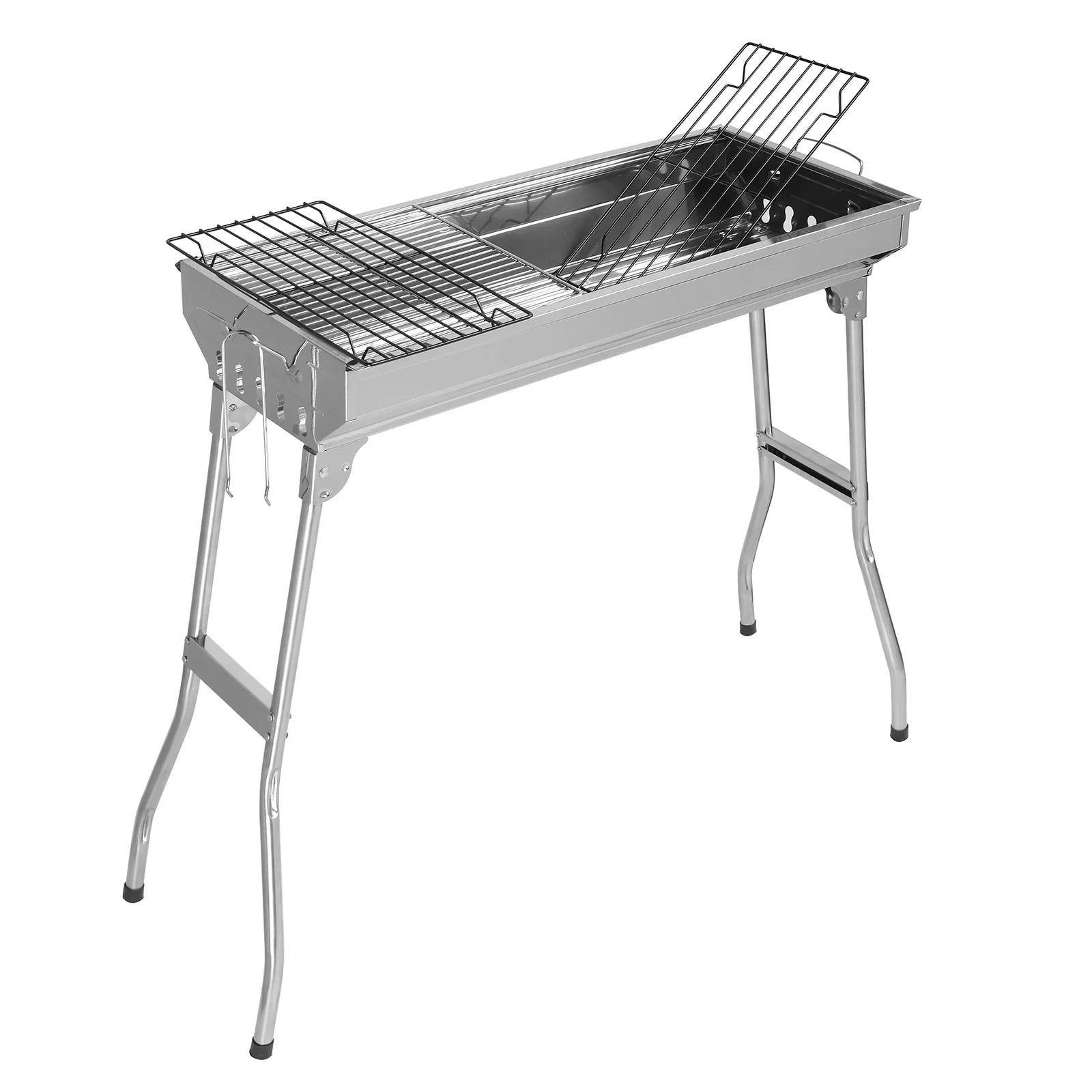 27.5 in Portable Charcoal Grill Upgraded Folding Large Barbecue Charcoal Grill for Party Picnic Travel Home  Outdoor Cooking