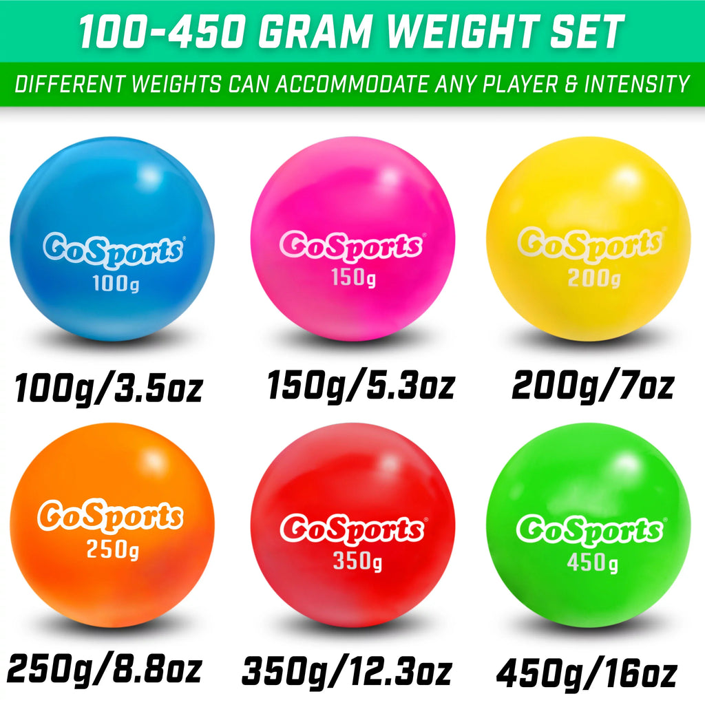 GoSports Plyometric Weighted Balls for Baseball & Softball Training 6 Pack - Pro Set