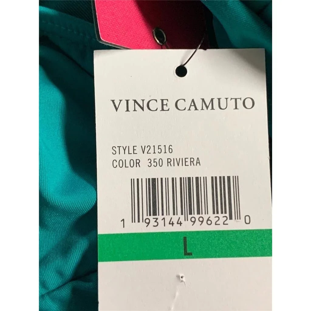 Vince Camuto Draped Bandini Top w/Soft Cups & Removable Strap Riviera  New with box/tags