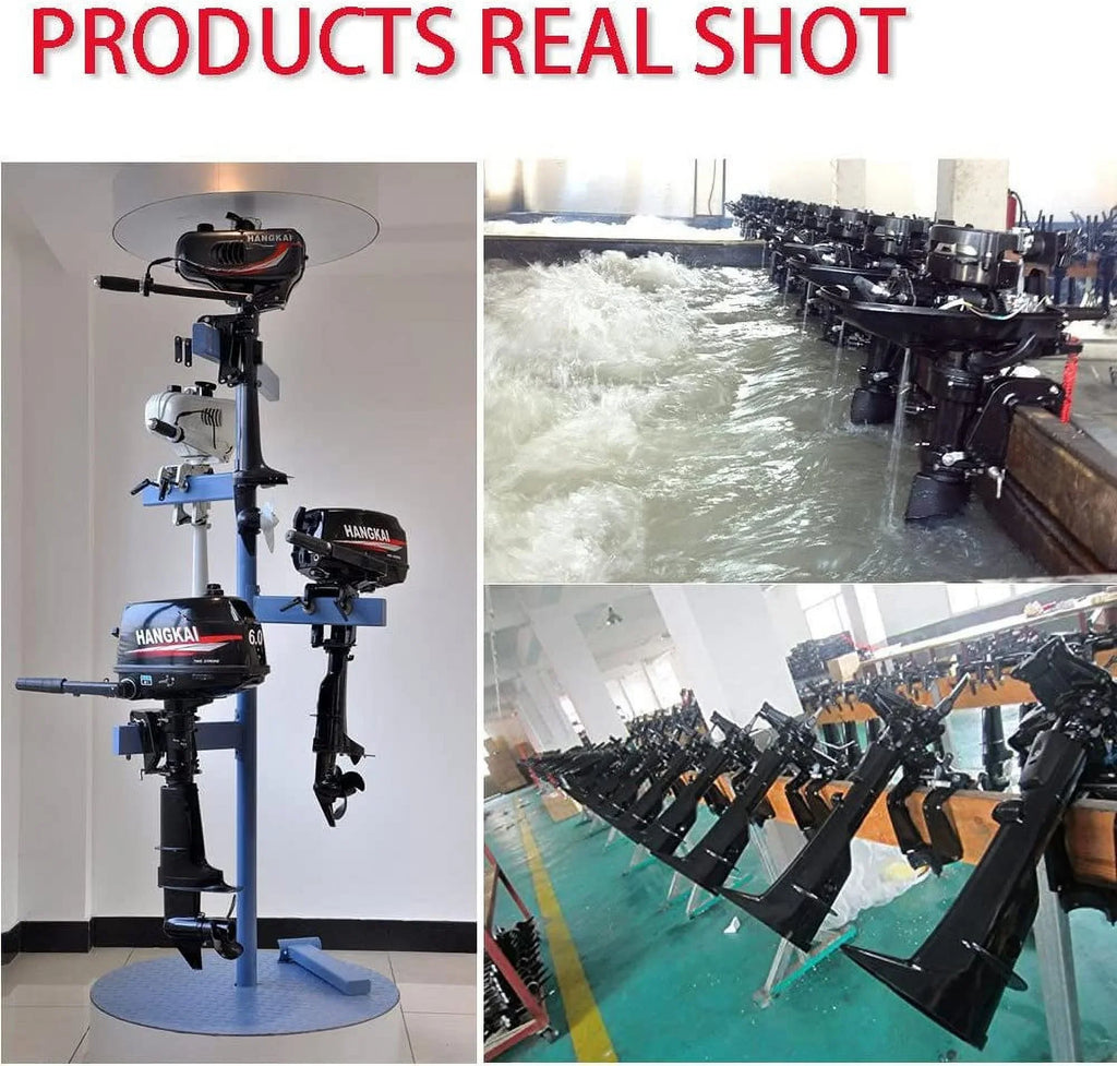 6  2-Stroke Outboard Motor Tiller Shaft Inflatable Fishing Boat Marine Engine Water Cooling  System