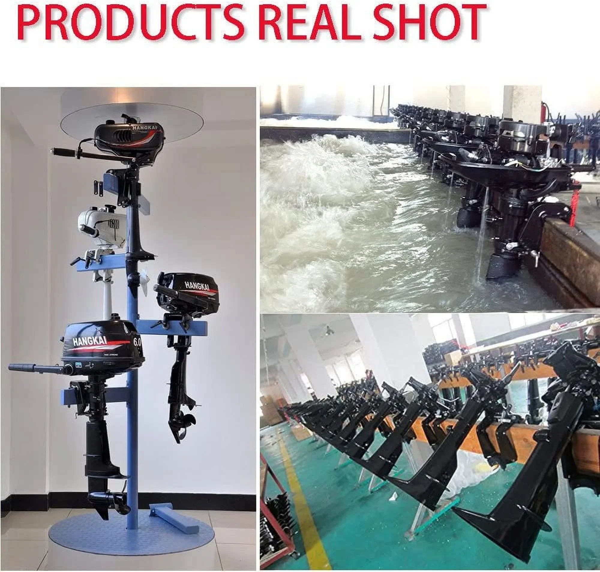 6  2-Stroke Outboard Motor Tiller Shaft Inflatable Fishing Boat Marine Engine Water Cooling  System