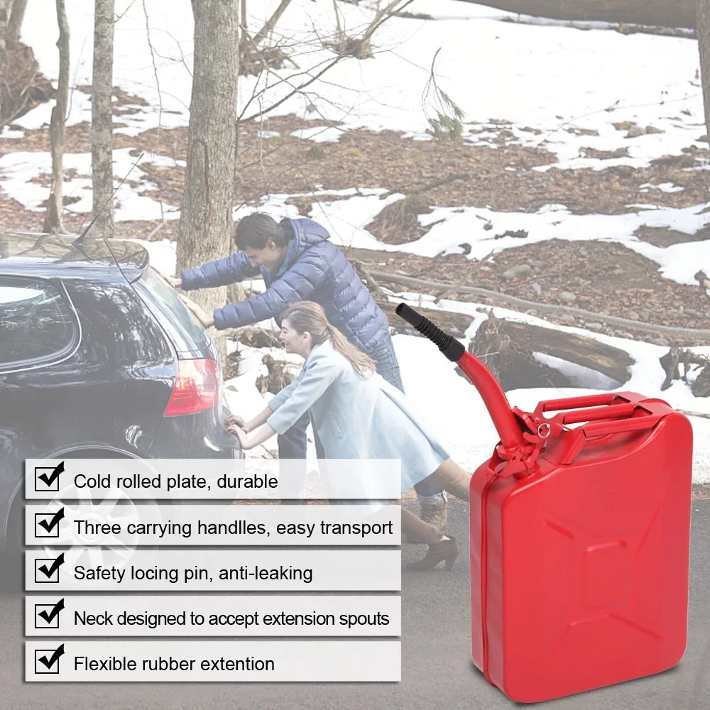 Winado 5 Gallon 20L Steel Gas Can Power Emergency Backup Tank Fuel Contanier