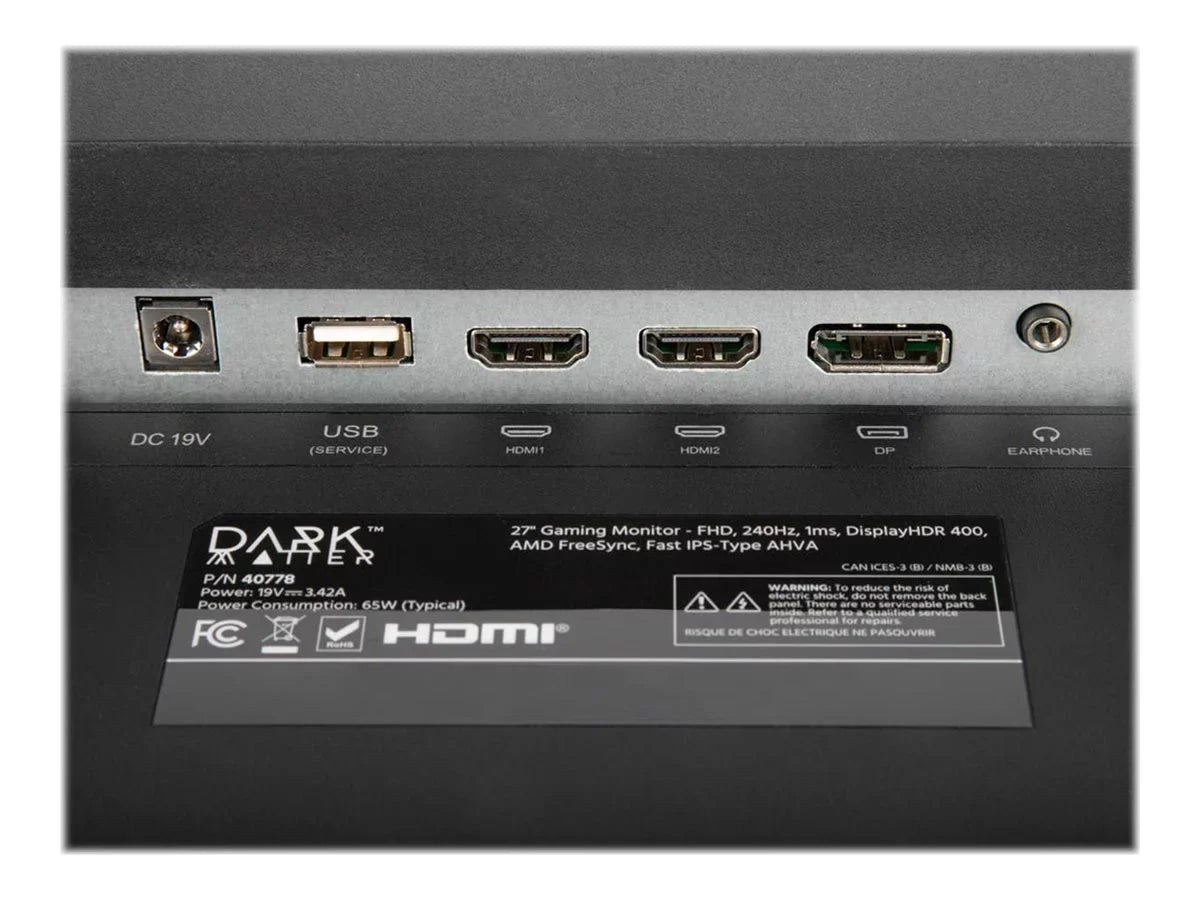 Dark Matter -  monitor - curved - 49" - 5120 x 1440 Dual Quad  @ 120 Hz -  - 400 cd/m - 3000:1 - 4 ms - 2xHDMI, 2xDisplayPort