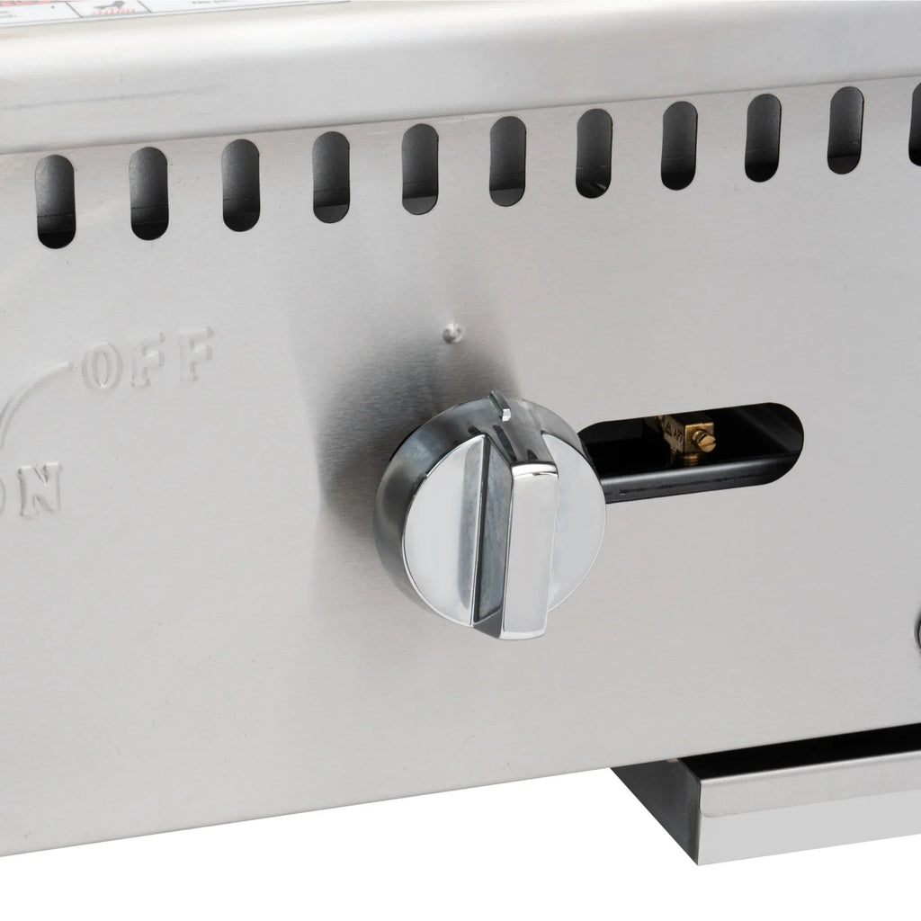 18 in. Natural Gas 1-Burner Griddle with 30,000  in Stainless-Steel (-GG1-18M)