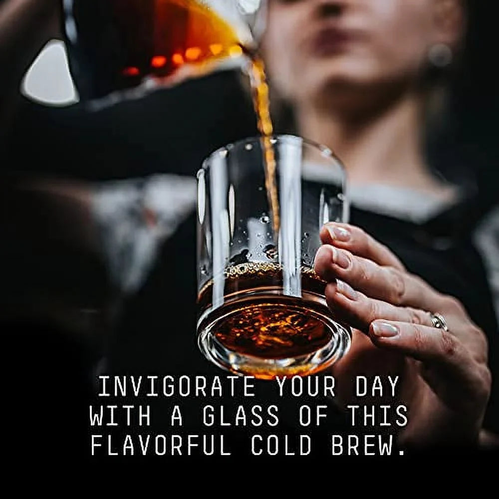 Stone Street Cold Brew Flavored Natural Caramel Nut Flavor, Low Acid, 100% Colombian, Gourmet Coffee, Coarse Ground, Dark Roast 1lb