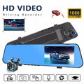 Fithood 1080P Rearview Mirror Car  Dual Dash Cam Camera Front Rear  Video Recorder