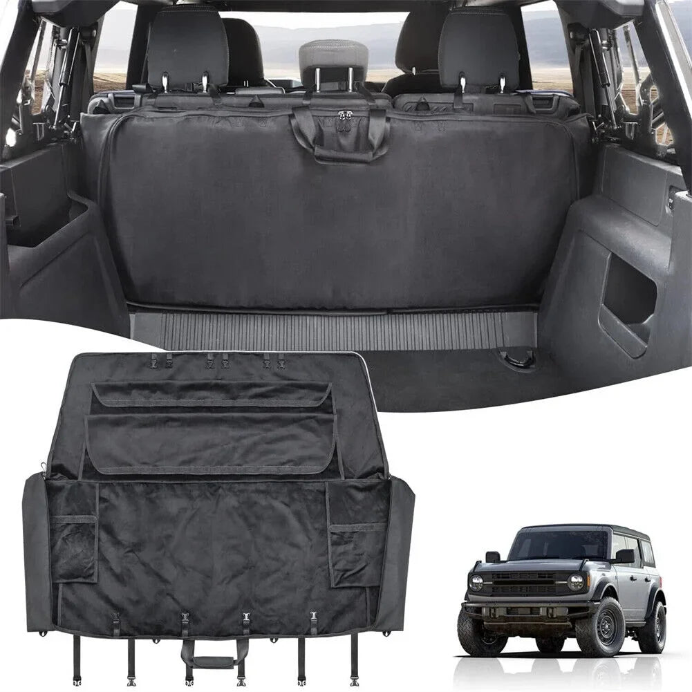 Black Soft Top Window Storage Bag For Ford Bronco 4 Door Accessories 2021-2023