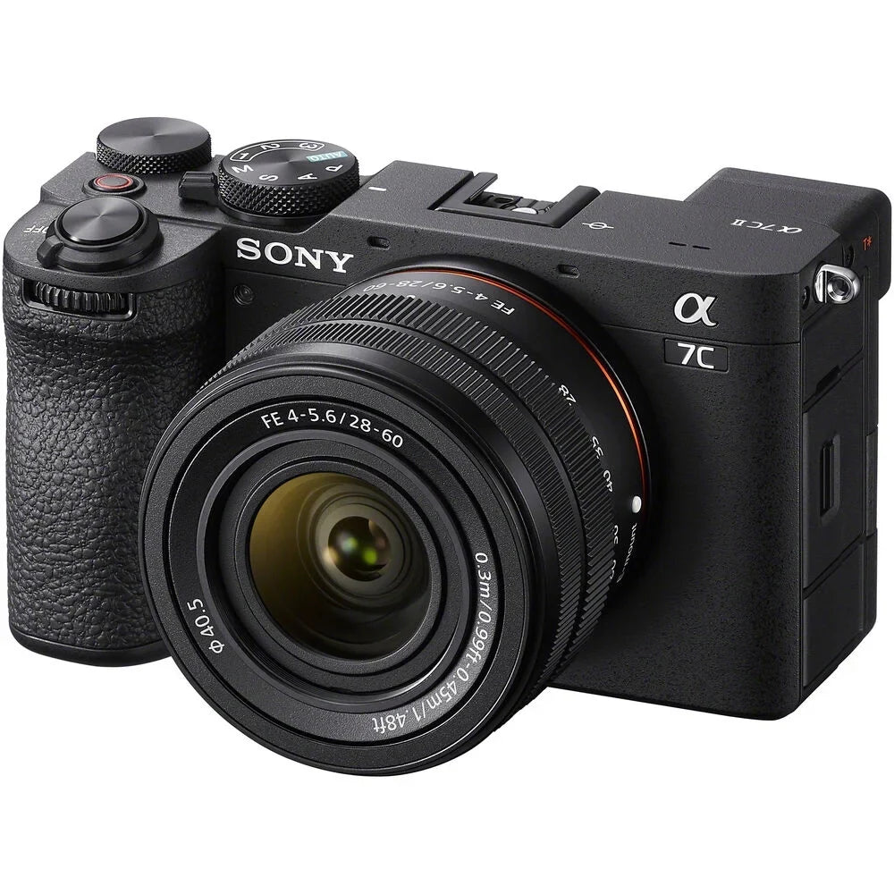 Sony a7C  Full Frame Mirrorless Camera Body with 28-60mm F4-5.6 Lens Black -7CM2L/B Bundle with Deco Gear Photography Bag Case + Extra Battery + Charger + Tripod + Software Kit & Accessories