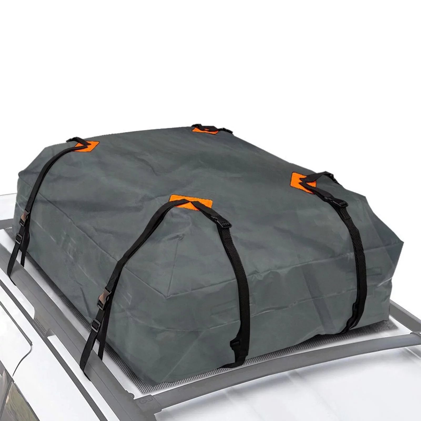 Gecheer Cargo Bag Car Roof Cargo Carrier Universal Luggage Bag Storage Cube Bag Thickened 600D Waterproof Gray for Travel Camping