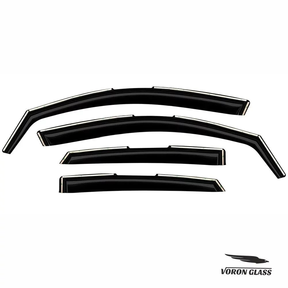 Voron Glass in-Channel Extra Durable Rain Guards for Honda Civic 2016-2021 Sedan, Window Deflectors, Vent Window Visors, 4 Pieces - 200508