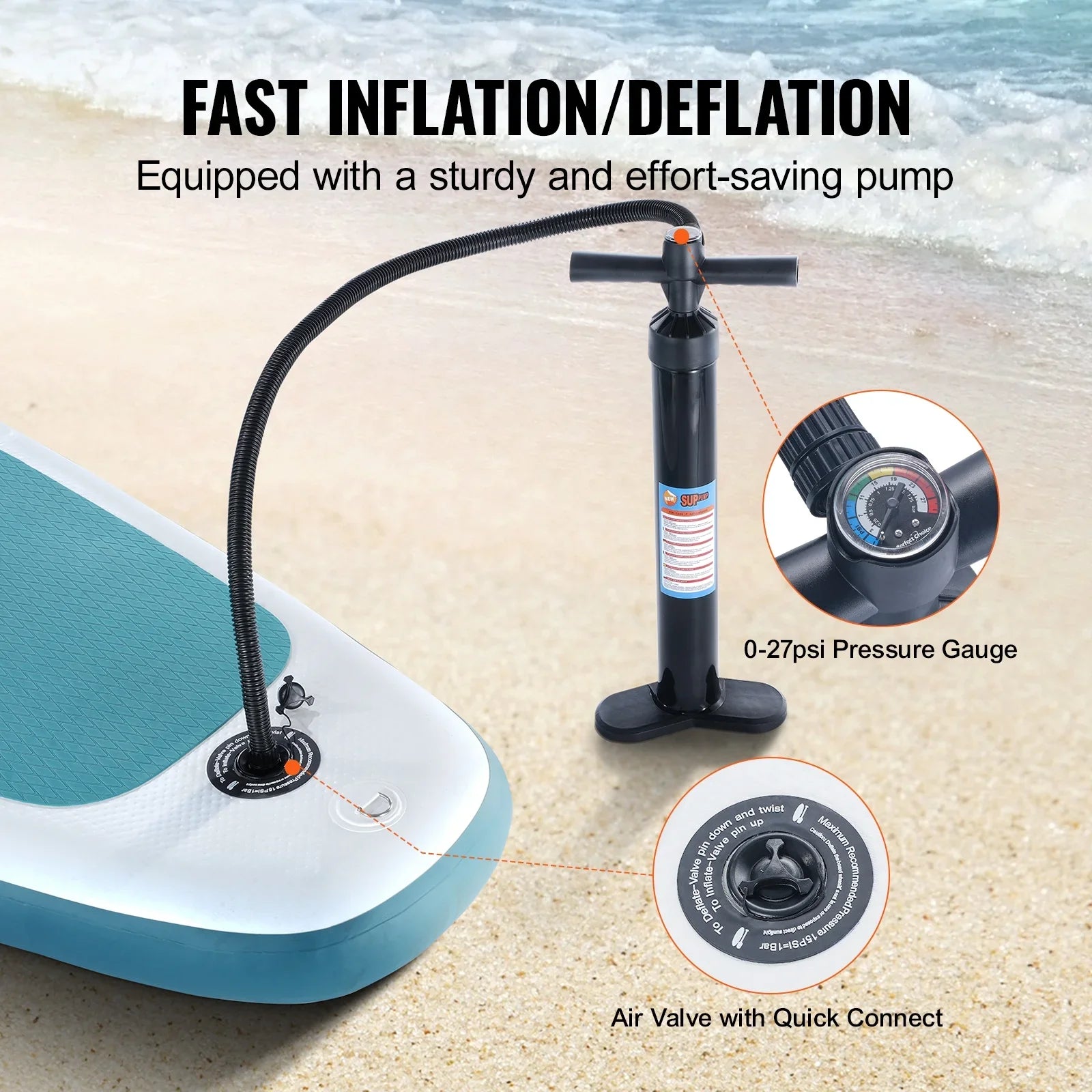 10 ft Kayak Board Inflatable Stand Up Paddle Board with Seat Accessory