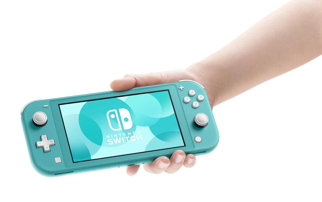 Nintendo Switch Lite (Turquoise) Bundle with 6Ave Cleaning Cloth + Luigi's Mansion 3