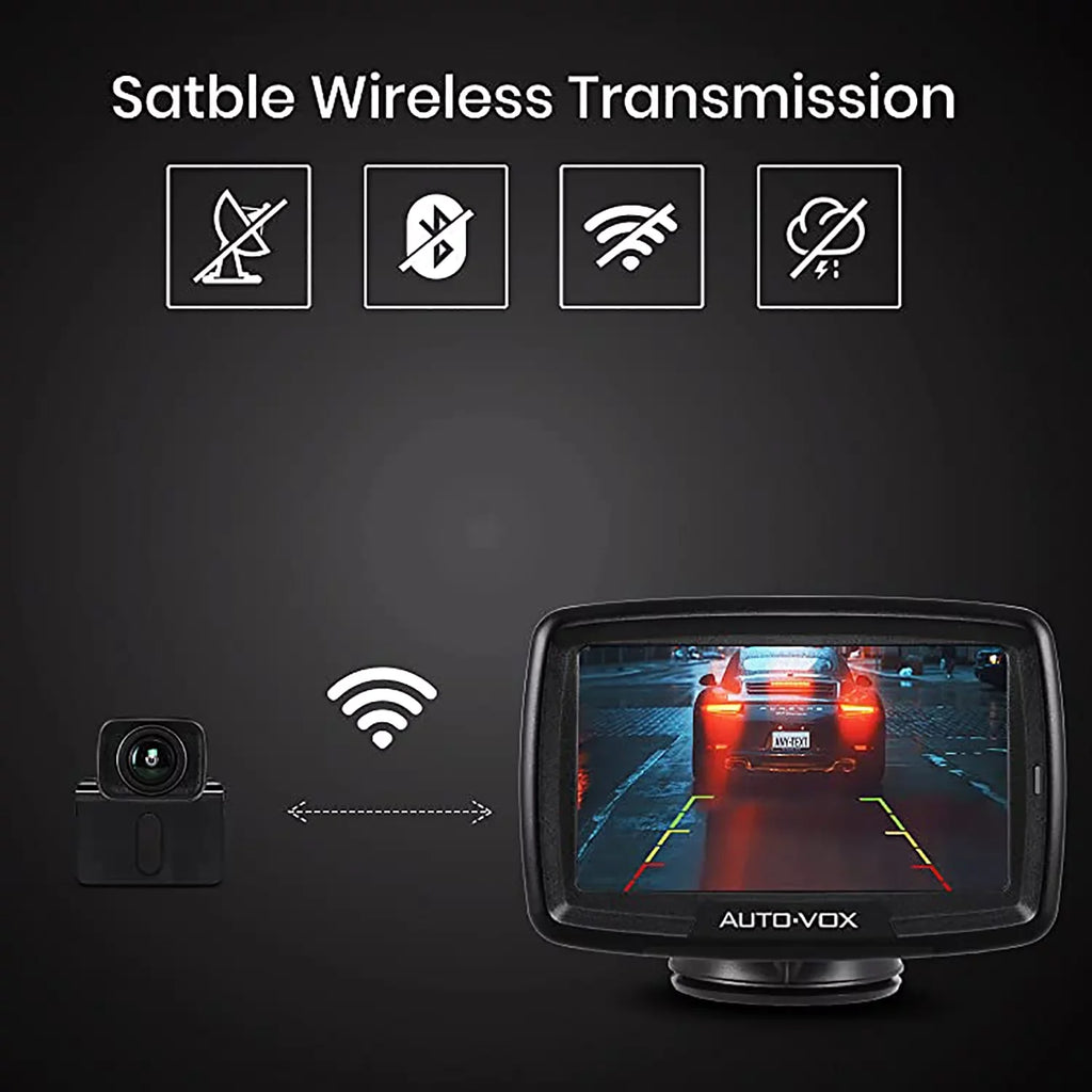 Wireless Backup Camera for Trucks, Waterproof Reversing Camera Easy Installation, Vehicle Digital BackUp Camera System Wireless Rear View Camera for Trailer