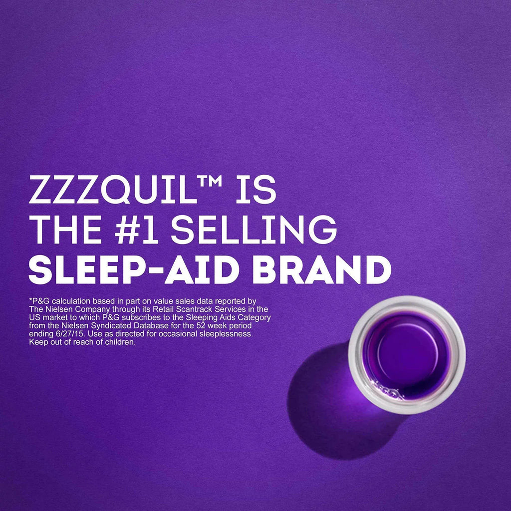3 Pack - ZzzQuil Nighttime Sleep-Aid Liquid, Warming Berry Flavor 12 oz