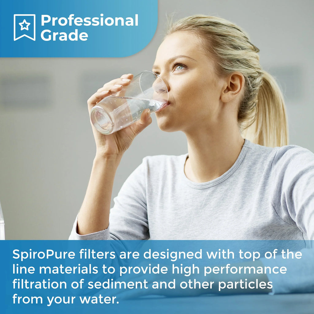 SpiroPure -CW100-20 20x2.5 100 Micron String-Wound Polypropylene Sediment Water Filter Cartridge -25-20100 (Case of 20)
